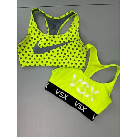 Victoria's Secret Nike women's small sports bra bundle neon black athletic - Picture 6 of 13